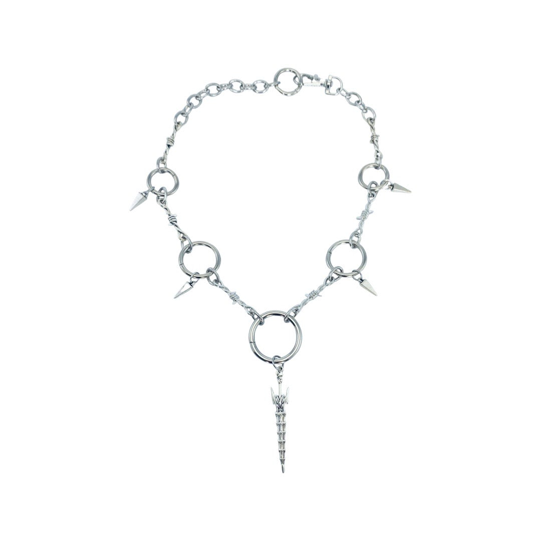 BARBED WIRE O-RING NECKLACE