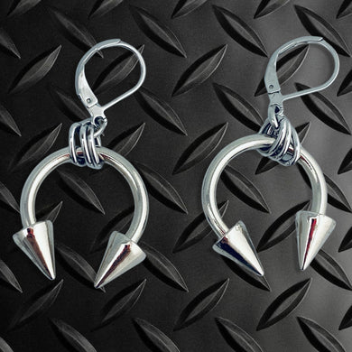 SPIKED BULLRING EARRINGS