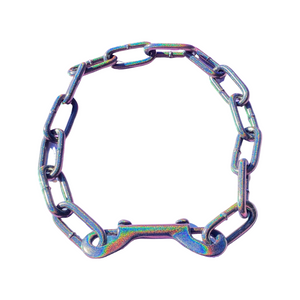 INDUSTRIAL CHAIN NECKLACE IN HOLOGRAPHIC