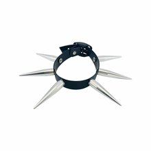 BITCHSPIKE CHOKER IN BLACK + SILVER
